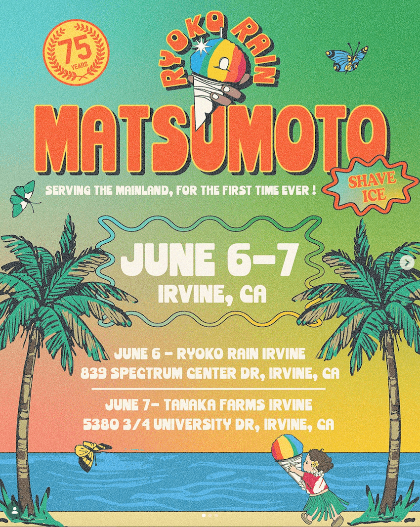 Matsumoto Shave Ice is coming to Irvine, CA